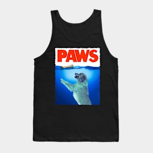 Golden PAWS Retrieving Radiance, Tee Triumph for Dog Enthusiasts Tank Top